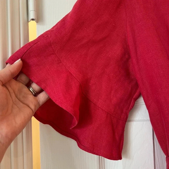 Honorine Edie Washable Linen Ruffle Wrap Dress - Picture 12 of 12